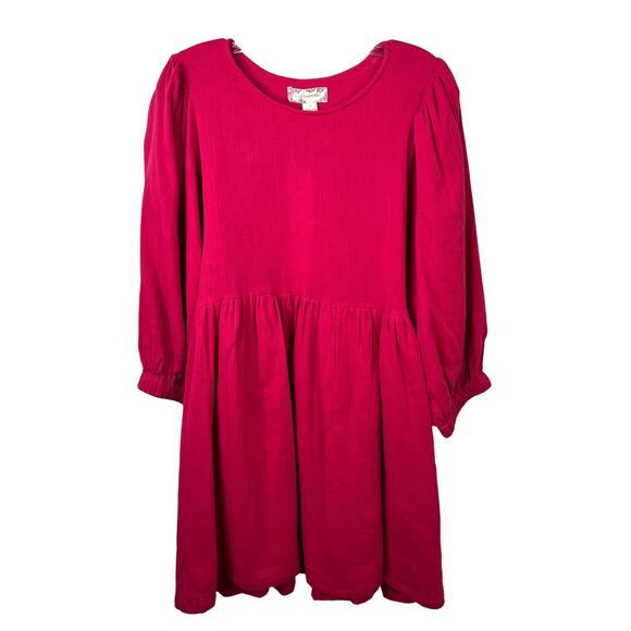 Band of Gypsies BOG Collective Puff Sleeve Boho Dress Pink M - Picture 1 of 5